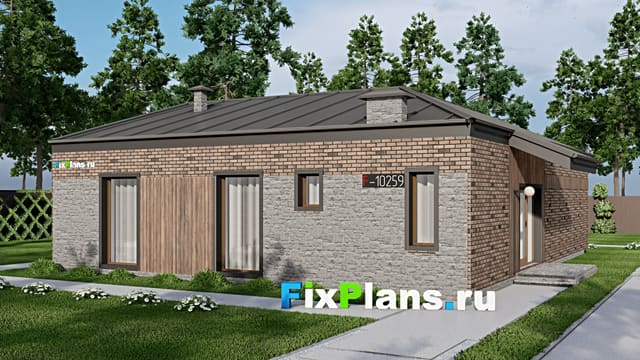 Одноэтажный дом F-10259