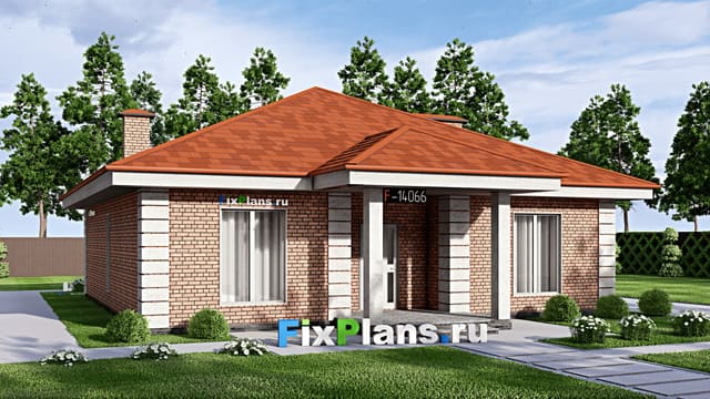 Одноэтажный дом F-14066