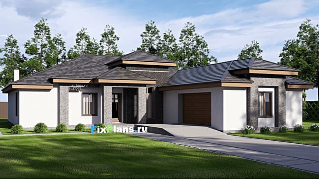 Одноэтажный дом F-17297