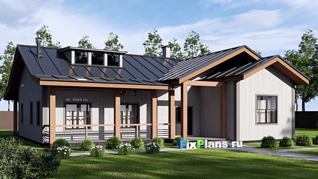 Одноэтажный дом F-20204