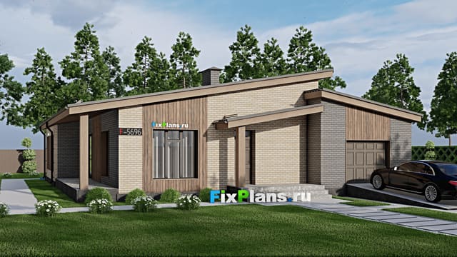 Одноэтажный дом F-5696